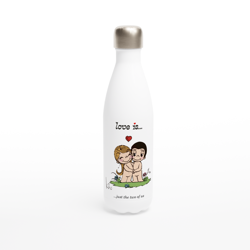 LOVE IS... JUST THE TWO OF US REUSABLE STAINLESS STEEL WATER BOTTLE