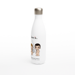 Load image into Gallery viewer, LOVE IS... KNOWING EACHOTHER&#39;S COMPLICATED COFFEE ORDER REUSABLE STAINLESS STEEL WATER BOTTLE
