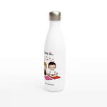 Load image into Gallery viewer, LOVE IS... GOOD VIBRATIONS REUSABLE STAINLESS STEEL WATER BOTTLE
