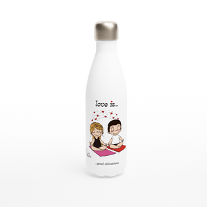 LOVE IS... GOOD VIBRATIONS REUSABLE STAINLESS STEEL WATER BOTTLE