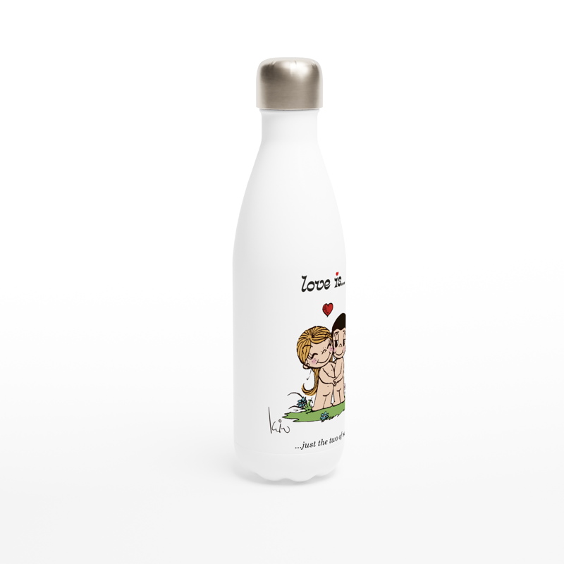 LOVE IS... JUST THE TWO OF US REUSABLE STAINLESS STEEL WATER BOTTLE