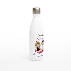 LOVE IS... GOOD VIBRATIONS REUSABLE STAINLESS STEEL WATER BOTTLE