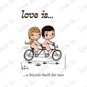 LOVE IS... A BICYCLE BUILT FOR TWO ART PRINT