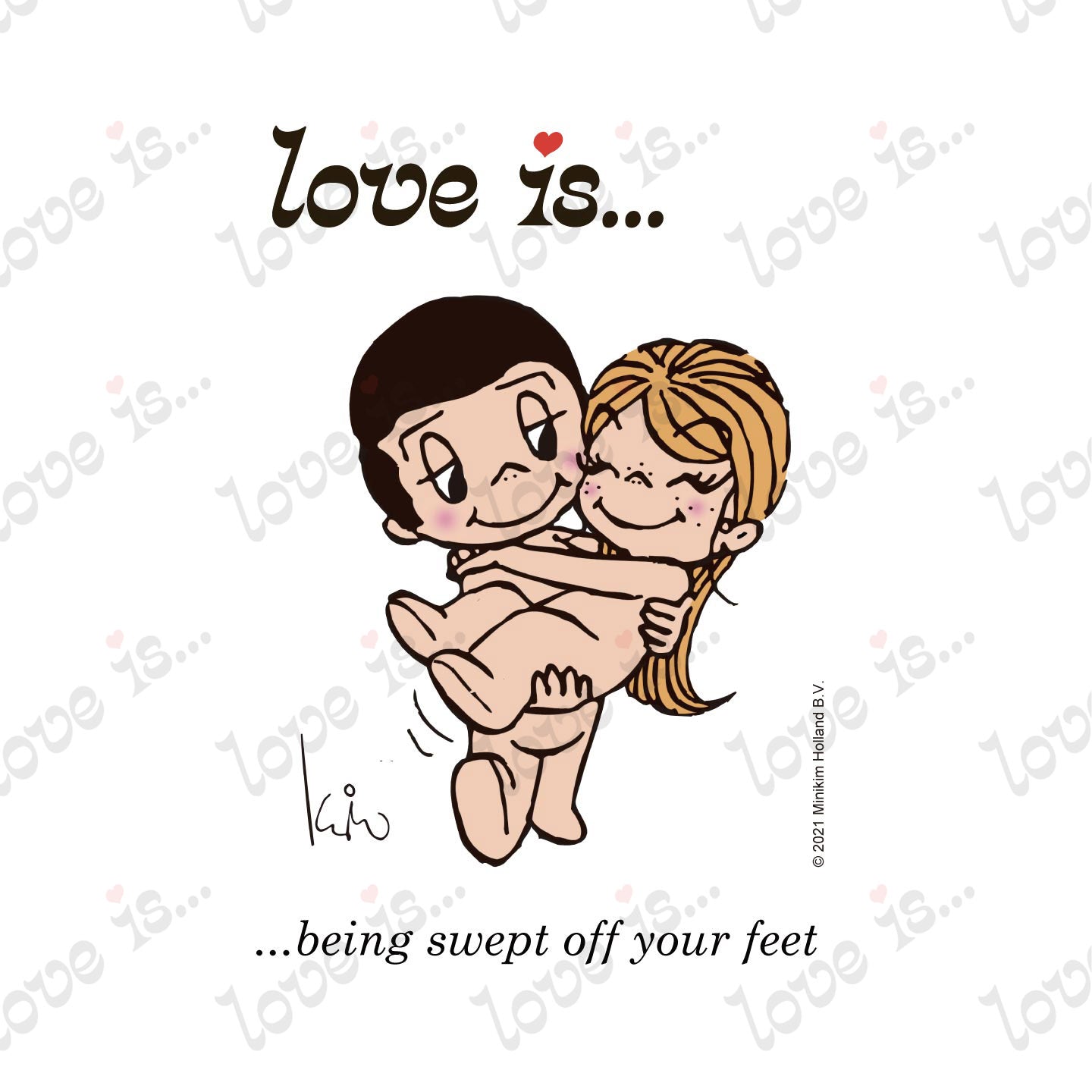 Love is... being swept off your feet personalized poster by Kim Casali. 