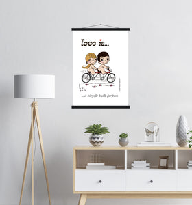 LOVE IS... A BICYCLE BUILT FOR TWO ART PRINT