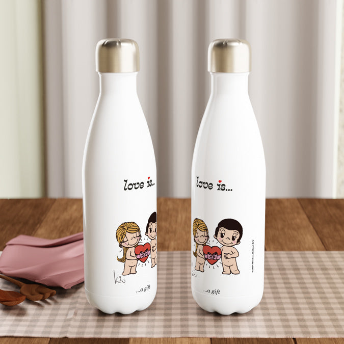 LOVE IS... A GIFT REUSABLE STAINLESS STEEL WATER BOTTLE