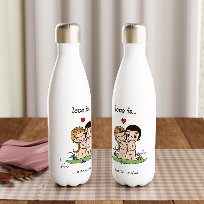 LOVE IS... JUST THE TWO OF US REUSABLE STAINLESS STEEL WATER BOTTLE
