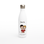 Load image into Gallery viewer, LOVE IS... NOT THE WRAPPING BUT WHAT&#39;S INSIDE REUSABLE STAINLESS STEEL WATER BOTTLE
