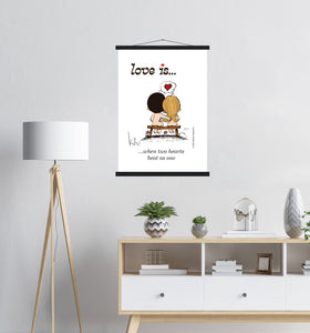 LOVE IS... WHEN TWO HEARTS BEAT AS ONE ART PRINT