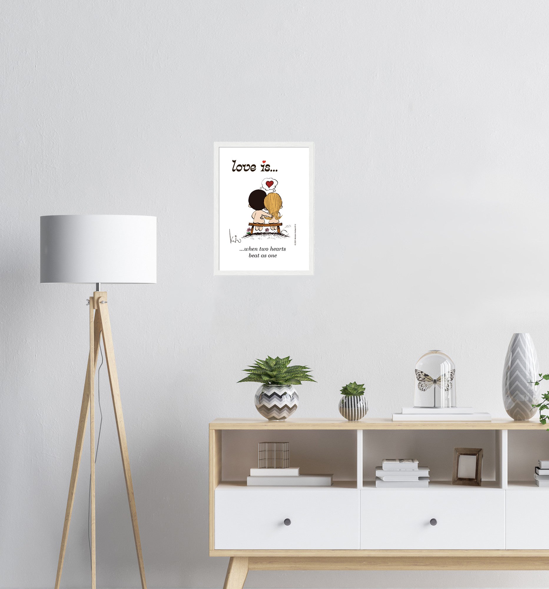 LOVE IS... WHEN TWO HEARTS BEAT AS ONE ART PRINT
